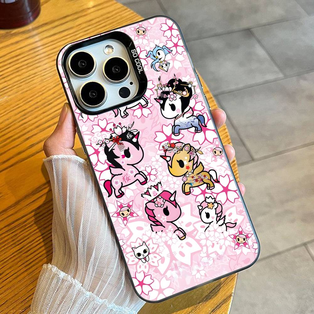 

Японский Поп T-Tokidoki-i Культура Чехол для Телефона Для iPhone 16 17 15 14 12 13 Pro Max Черный Цвет Ударопрочный Чехол iPhone14ProMax