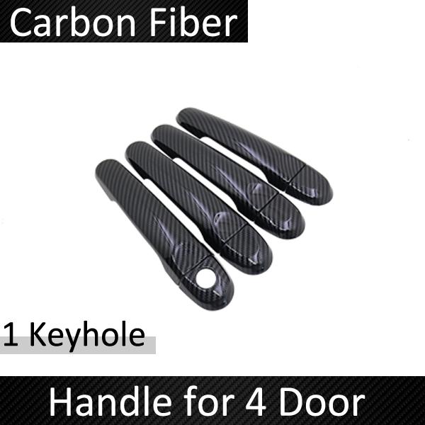 Carbon Fiber Door Handle Cover for Nissan Micra March K13 Renault Pulse 2011 2012 2013 2014 2015 2016 Car Accessories