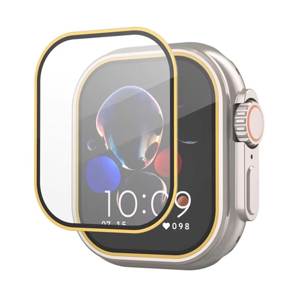 Tempered Glass Screen Protector with Titanium Alloy Frame for Apple Watch Ultra 49mm (iWatch 8)