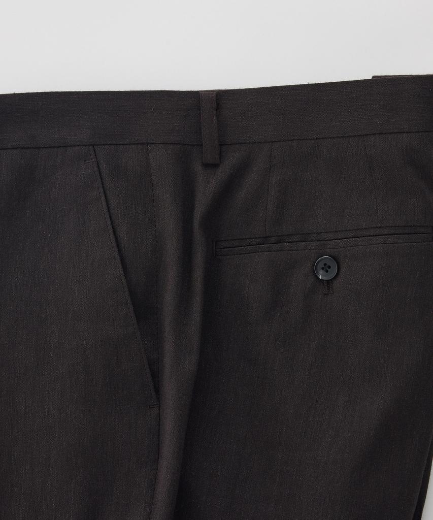STCO Italy Fabio Linen & Wool Formal Pants_Brown (Classic Fit)_Sslwb95Csh