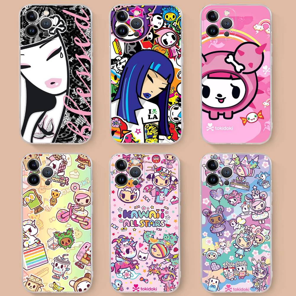 Fashion Brand T-Tokidoki Phone Case For IPhone 17 16 15 14 13 11 12 Pro Max 16 Plus Transparent