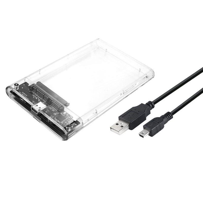 Transparentes USB-C 3.1 & USB 3.0 2,5” SSD Festplattengehäuse