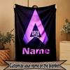 Custom Name Personalized Apex Legends Print Blanket, Home Decor, Bedroom, Sofa, Camping, Couch, Gifts for Birthday Christmas