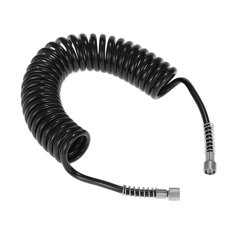 

Coiled Air Hose 1/8 Inch Air Tool Hoses 9.8 Ft Pipe Assembly Replacement Repair Fittings on Both Ends Air Tube Kit black чёрный