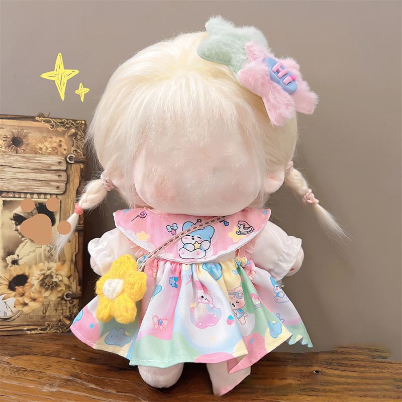 Pretty Dress Set Clothes For 20Cm Cotton Doll Plush Toys Dress Up Clothing Princess Skirt Cute Fresh Princess Dress Set