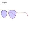 Fashion Glasses Cosplay Rimless Love Heart Sun Glasses for Women Heart Sunglasses