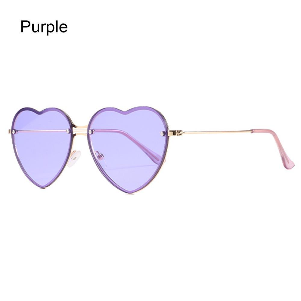 Fashion Glasses Cosplay Rimless Love Heart Sun Glasses for Women Heart Sunglasses