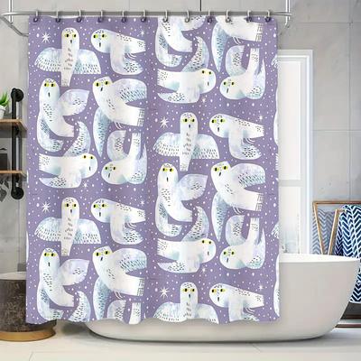 Rideau de douche de salle de bain Motif floral et oiseaux Imperméable Décoration Style ferme Rustique Textile de maison Doublure lavable