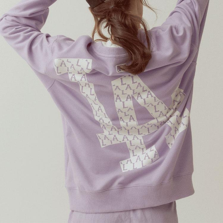 New MLB Old Flower Sweatshirts Unisex Purple 31MTM2111-07V