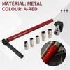 ABJI-Faucet Wrench Carbon Steel Plumber Socket Wrench With 5 Sockets And 1 Chuck Tap Back Nut Wrench Kitchen Sink Keys