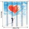 1pc Aesthetic Trend Personalized Digital Artwork Impressive Pattern Bathroom Decoration Digital Printed Shower Curtain
