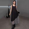 XITAO Square Collar Patchwork Vintage Woman Dress ZMY1226