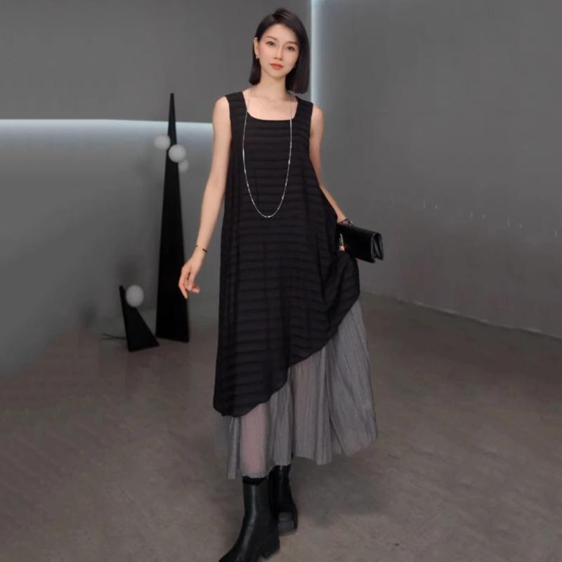 XITAO Square Collar Patchwork Vintage Woman Dress ZMY1226