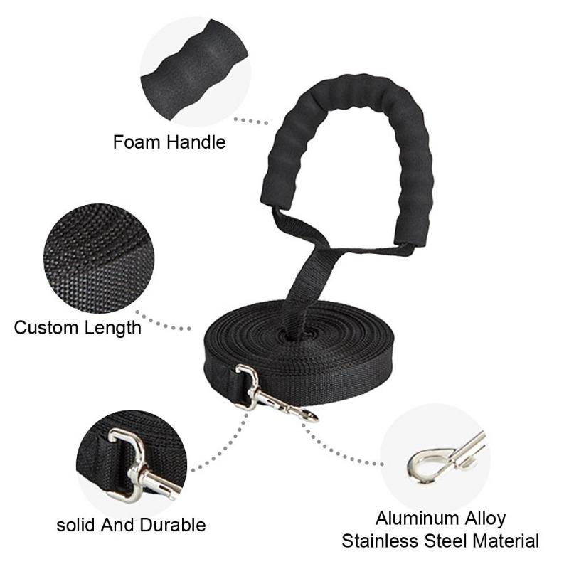 Haustier-Hundeleine aus Nylon mit Schaumstoffgriff, Outdoor-Sport-Hundetrainingsleinen, 1,8 m, 3 m, 6 m, 10 m, 15 m, 20 m, 30 m, 50 m