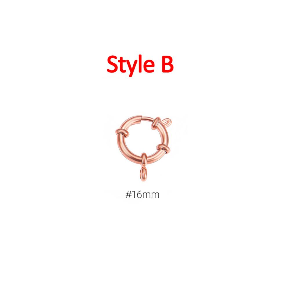 4pcs Stainless Steel Spring Clasps Gold Color Round Connector Hooks Bracelet Clavicle Necklace Clasp Jewelry Making DIY Supplies