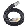 3M 1 XLR To 2 RCA Male Plug Stereo Audio Cable Connector Y Splitter Wire Cord