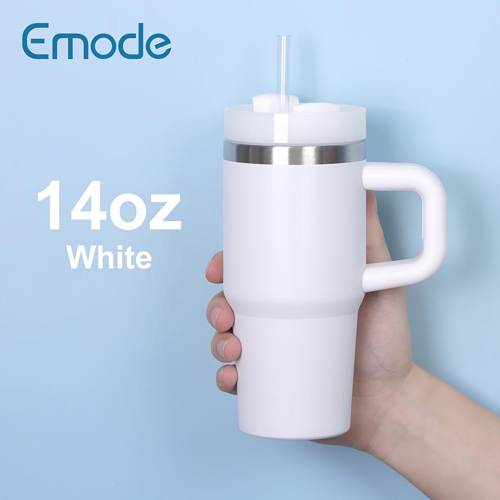 14 Oz Stainless Steel Insulated Mug with Lid and Straw - BPA Free, Shatterproof, Great for All Seasons - Ideal Gift for Birthdays, Halloween