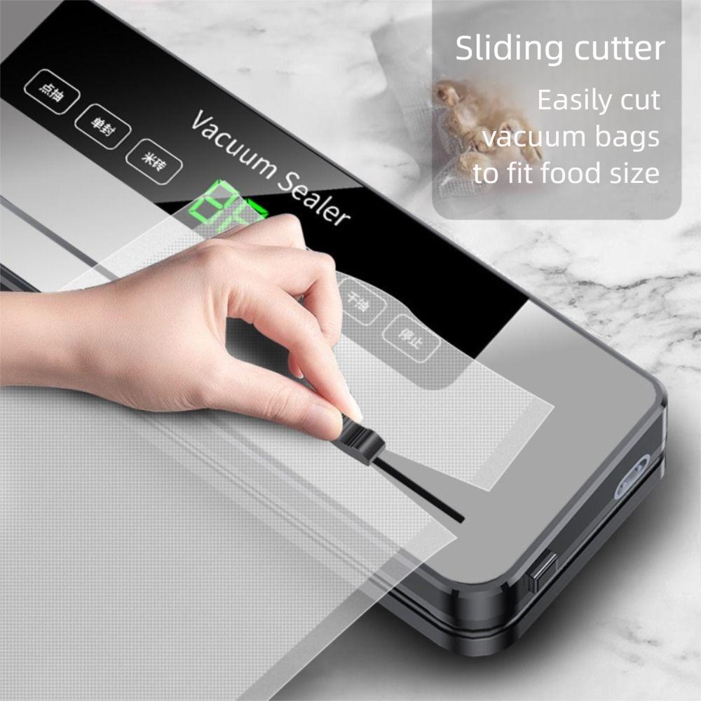 with 10 Seal Bags Vacuum Sealing Machine LED Display Vacuum Packaging Machine  Kitchen