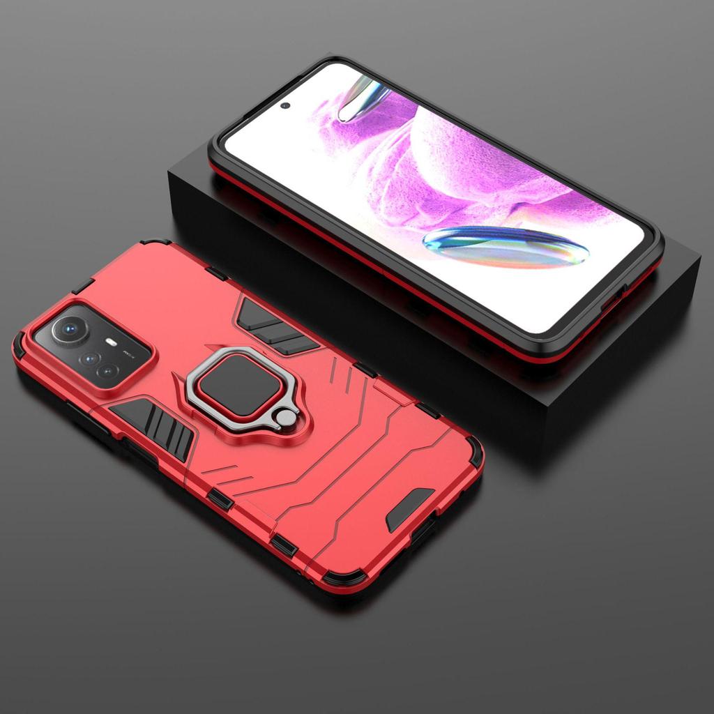 Redmi Note 12S 4G Car Finger Ring Case - Black Panther Edition