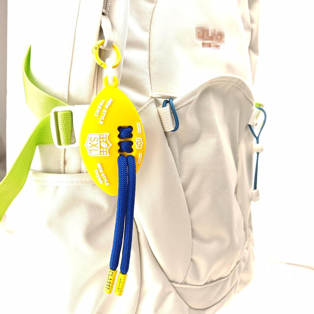 Soft Rubber Drip Molding DIY Fashion Keychain Pendant for Bags & Backpacks - Creative Rugby Ornament