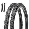 MOHEGIA Set of 2 26" MTB Bicycle Tires: 26x2.125" 56-559 Mountain Bike Tires - Puncture-Resistant Foldable Replacement Tires with Tire Levers