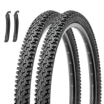 MOHEGIA Set of 2 26" MTB Bicycle Tires: 26x2.125" 56-559 Mountain Bike Tires - Puncture-Resistant Foldable Replacement Tires with Tire Levers