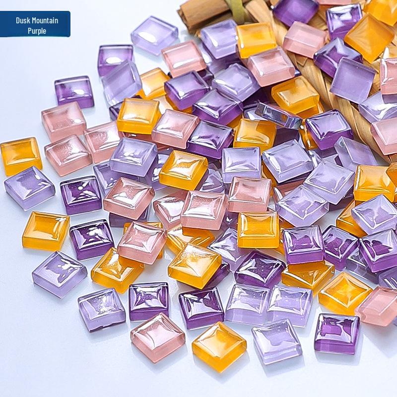 450pcs 1cm Colorful Crystal Glass Mosaic Tiles for Creative DIY Children's Art