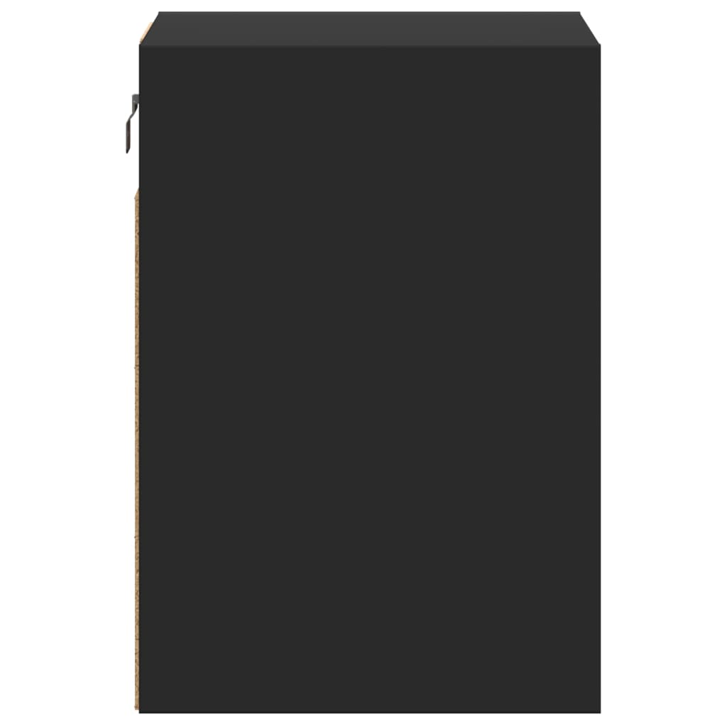 TV Wall Cabinets with LED Lighting 2 Pcs Black 41 X 31 X 45 Cm