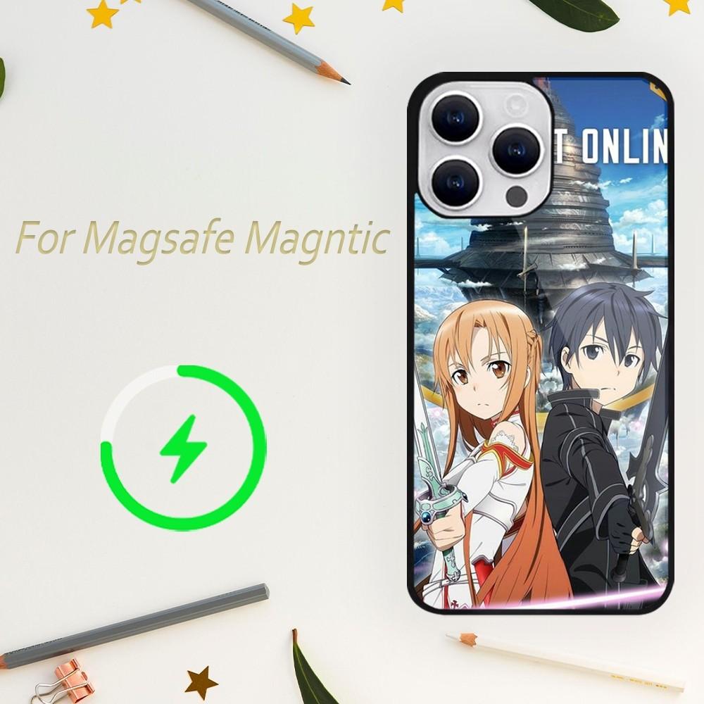 

Чехол для телефона Bilibili Sword Art Online с аниме для iPhone 15 14 13 12 11 Plus Pro Max Magsafe с магнитной беспроводной зарядкой iPhone11