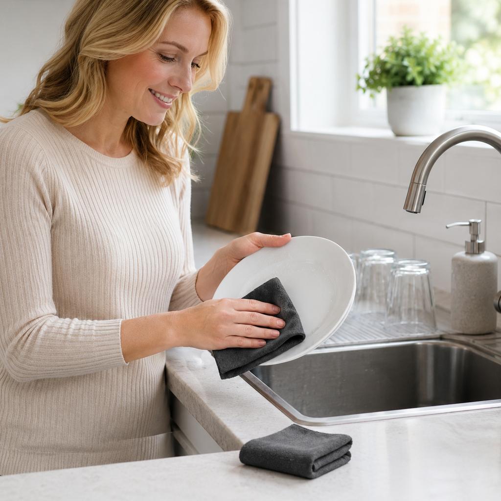 Multipurpose Microfiber Cleaning Cloth for Kitchen and Home