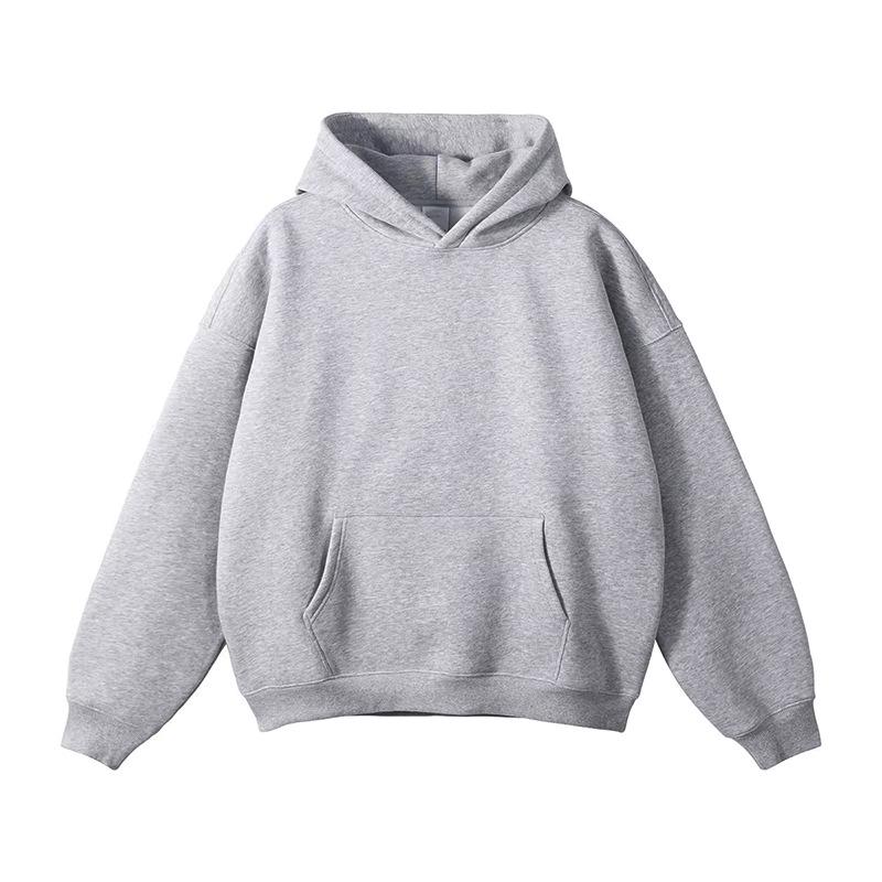 Men s Heavyweight Pure Cotton Terry Hoodie - Thick American Style Winter Sweatshirt Double Extra Large