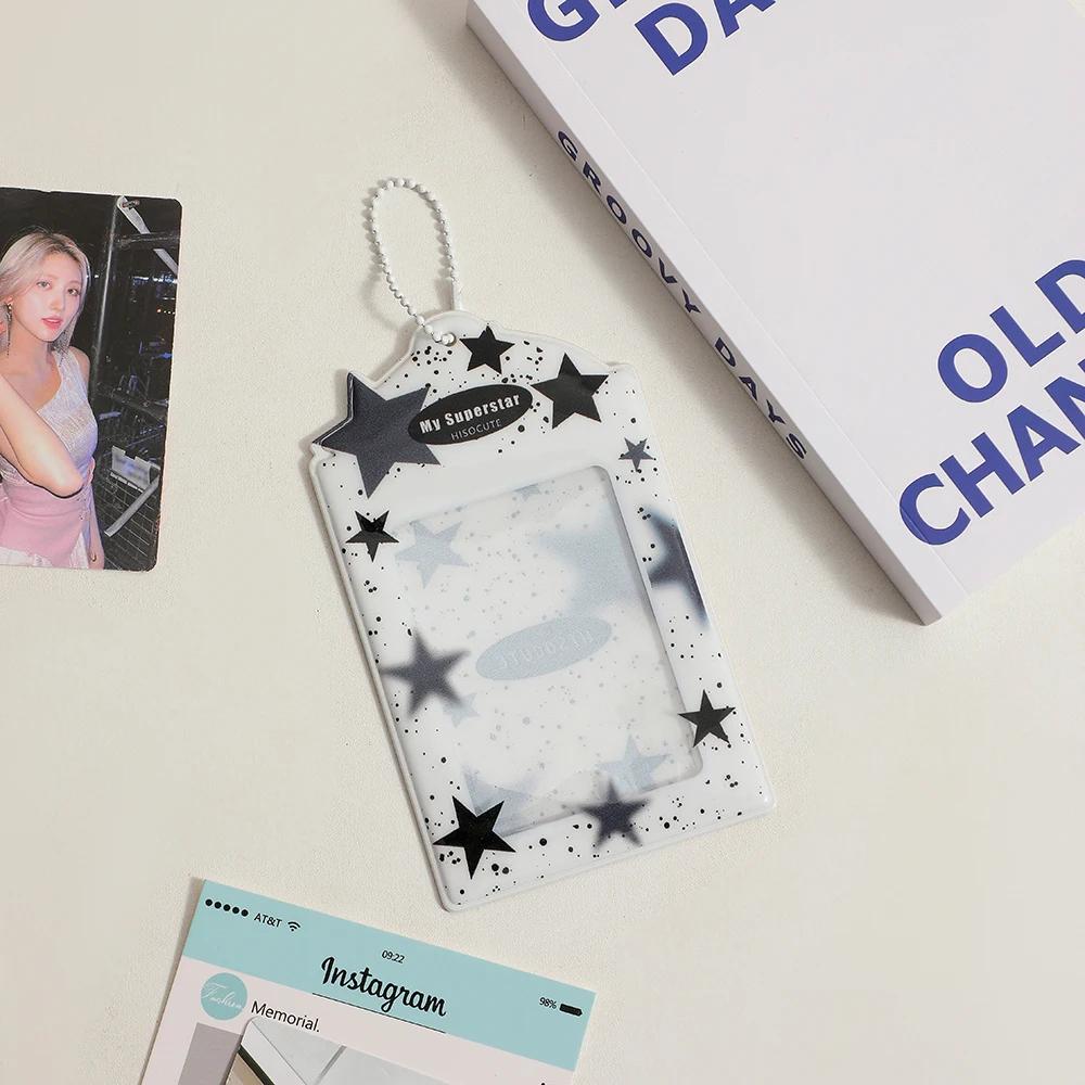 Kawaii Star 3 Inch Postcard Holder Postcards Album Colorful Card Storage Photo Bag Kpop Idol Card Collect Organizer Stationery