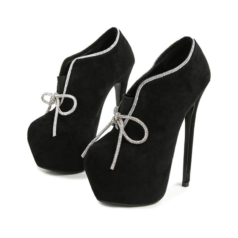 

Мода Новая Женская Обувь 16СМ Платформа Тонкий Каблук Ботильоны Сценическая Обувь Модные Ботинки на Высоком Каблуке 42