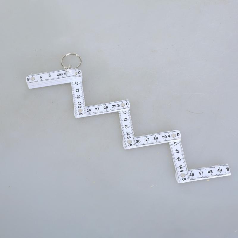 Flexible 50cm Folding Ruler Keychains Engineer's Foldable Ruler Crafted From Sturdy Plastic For Daily Measurement Needs