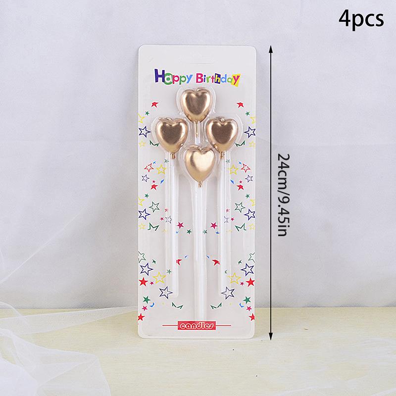 

4Pcsmulticolour Candles Wedding Party Birthday Cake Candles Decoration Party Supplies