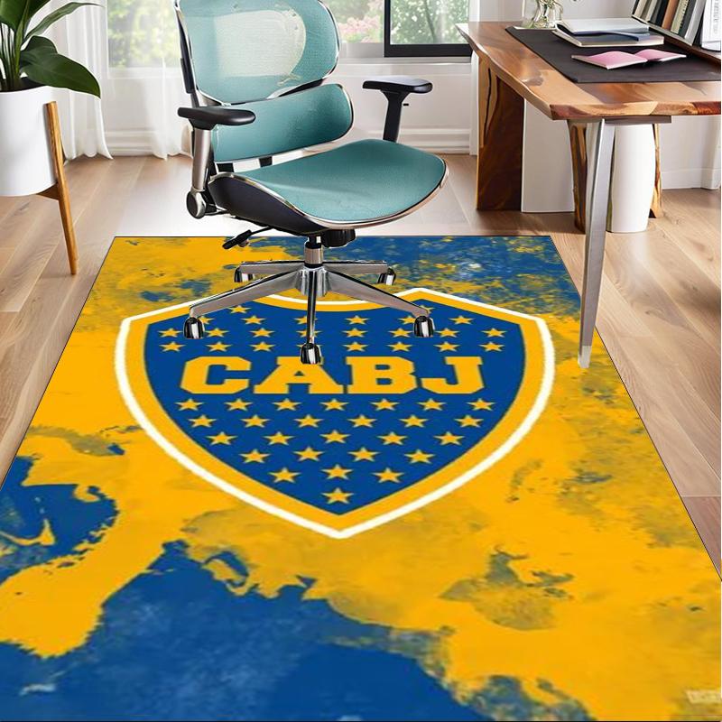 Football Club Emblem Office Rug Chair Mat, Game Carpet, Suitable for Front Door, Bedroom, Living Room, Desk, Holiday Gift