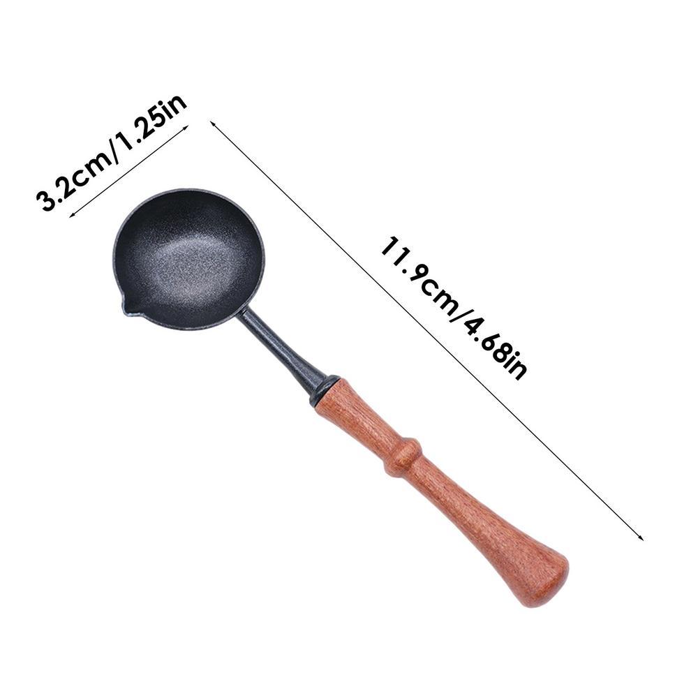 Sealing Wax Stamps Spoon Frosting Black Vintage Non Stick Spoons Firing Melting Particle Wedding Invitation Craft Accessory Tool