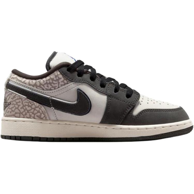 Air Jordan 1 Low SE GS Sail Deep Pewter Kids Sneakers Grey Gamma-Grey Game-Royal IU2269-100