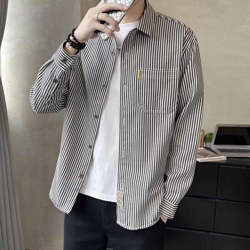 Striped Shirt, Casual Shirt Jacket