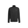 Men's Essentials Solid Color Chest Logo Printing Zipper Sports Jacket Black H46101