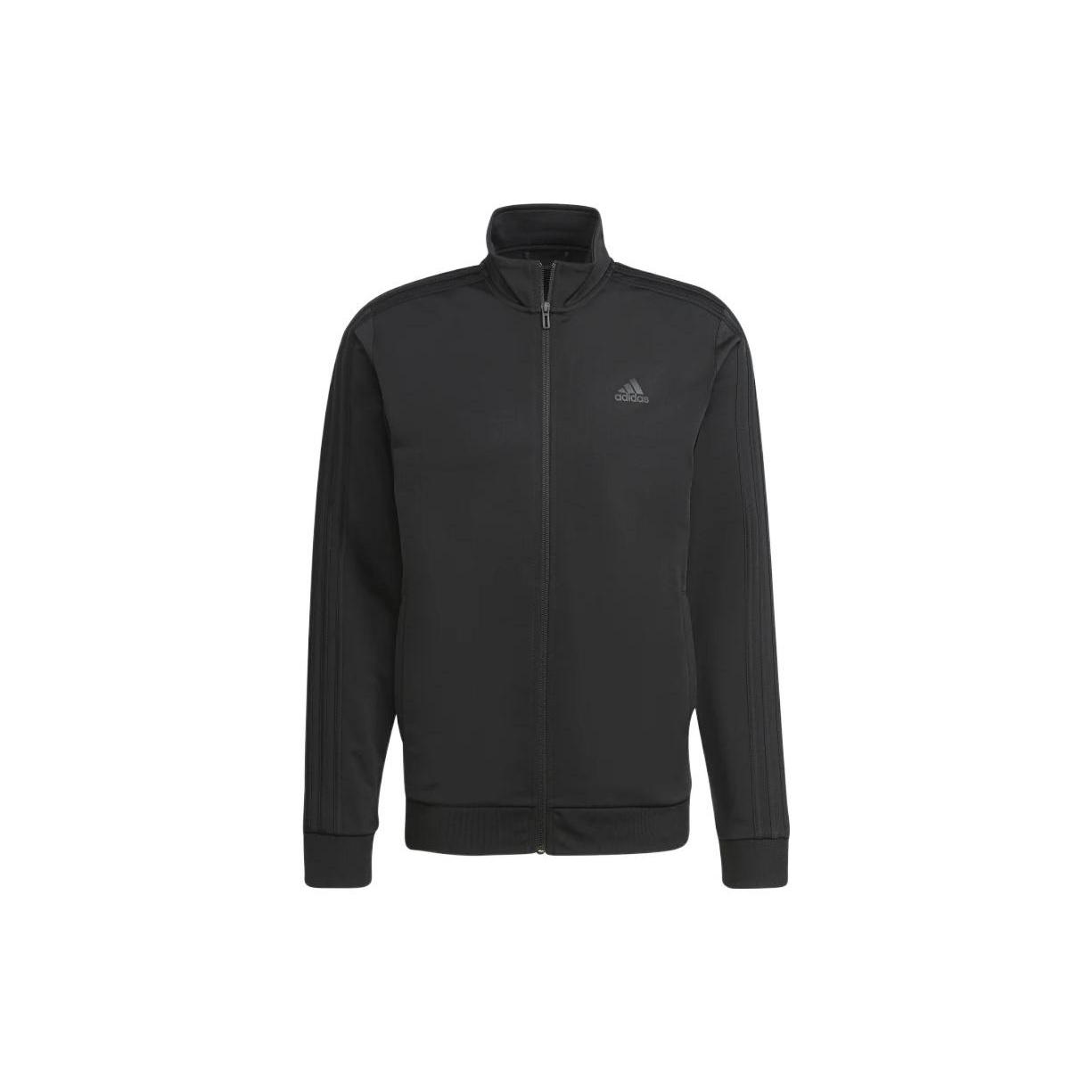 Men s adidas Essentials Solid Color Chest Logo Printing Zipper Sports Jacket Black H46101 M