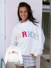Exotic Embroidered Letter Hoodie Set - Casual Round Neck for Autumn/Winter