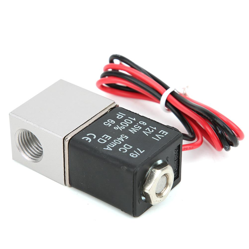 Quick Response Solenoid Valve Water   Oil 2-Position 2-Way Aluminum Alloy Body Valve  12V