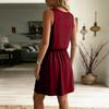 Ladies' Casual And Fashionable Sleeveless V-neck Suspender Comfortable Dress