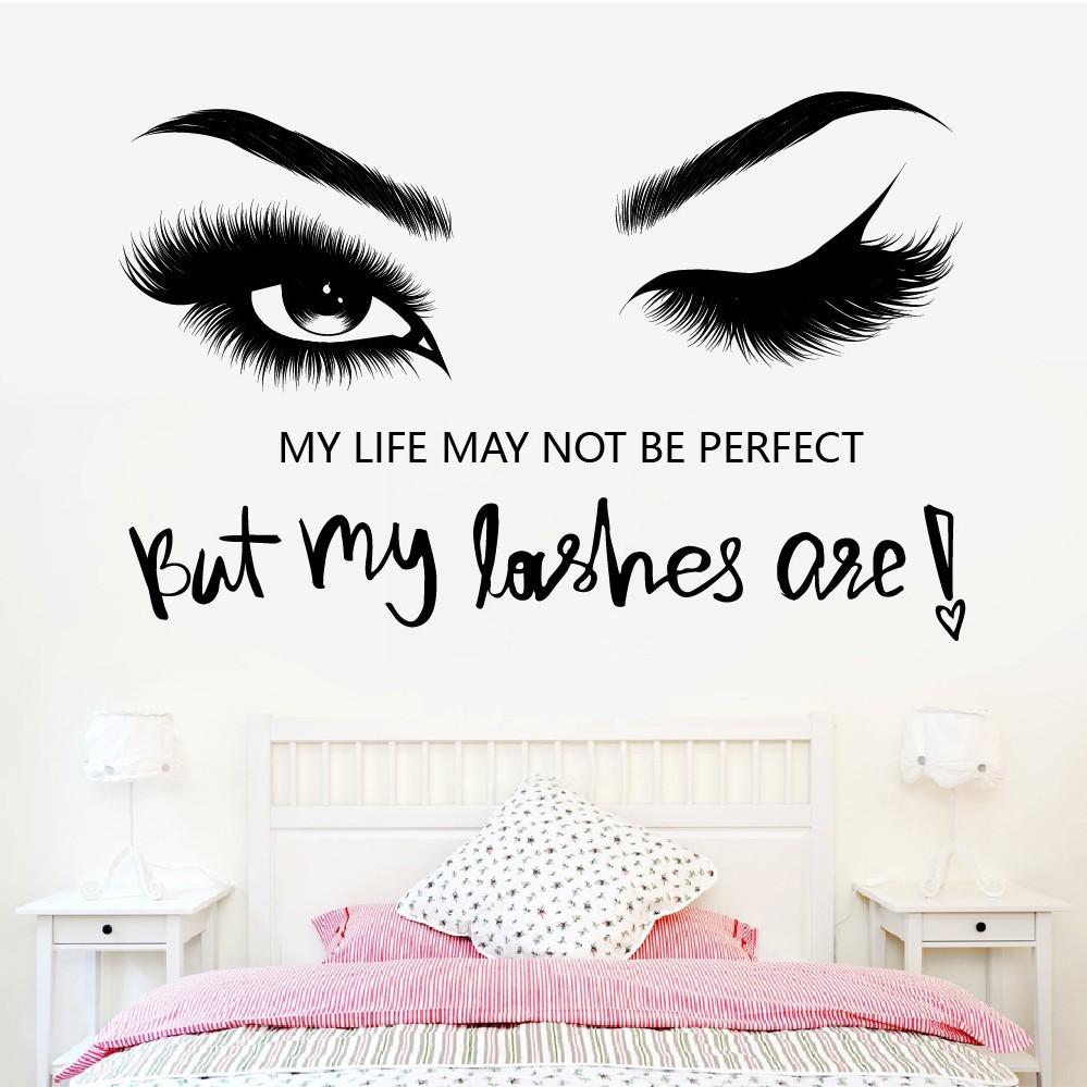 DIY Butterfly Wall Art Decals Waterproof Self-Adhesive PVC Stickers for Lash Beauty Salon Shop Wall Decor