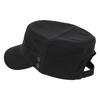 Cotton Retro Casual Flat Top Cap Men Women Outdoor Adjustable Fashionable Hat for Travel Camping Black Adjustable