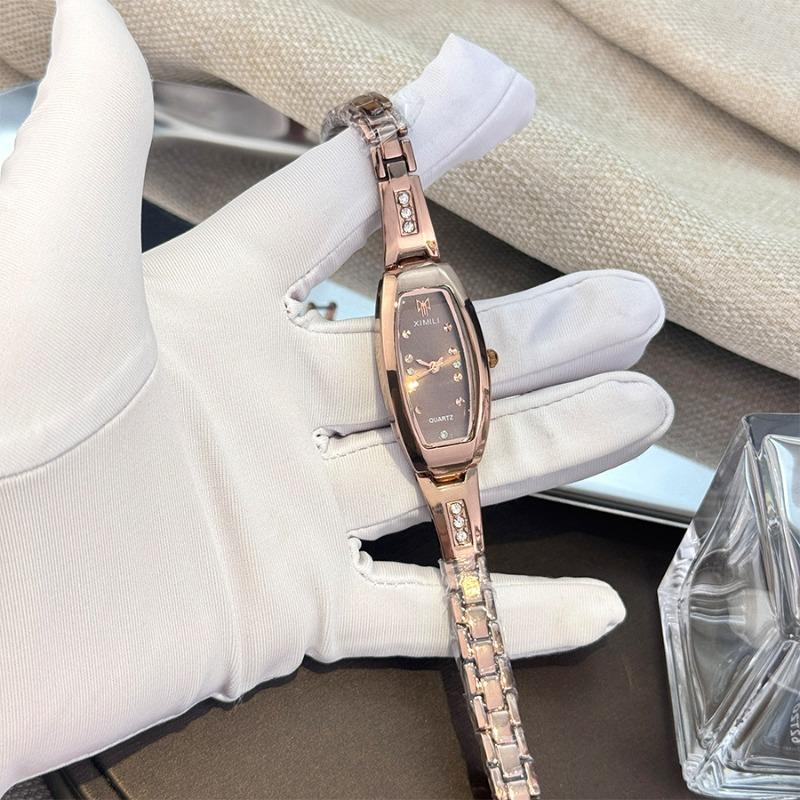 Arc Kleines Weinfass Damen Exquisite Quarz Uhr Leichter Luxus Hohes Gefühl Diamant Armbanduhr