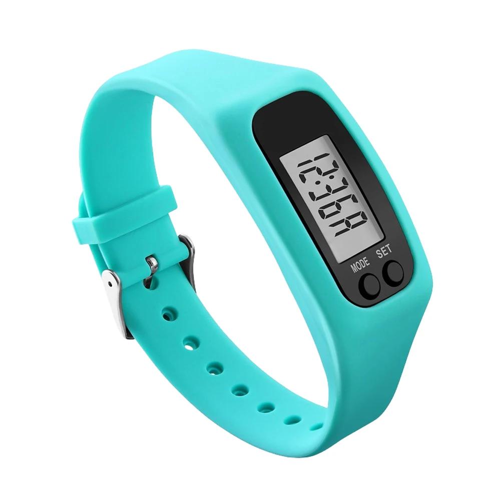 LED Pedometer Bracelet Wrist Calorie Counter 12/24H Time Display Step Counter Watch Multi-Function Fitness Watch for Adults Kids