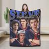 Steve Harrington TV Series Blankets Warm Soft Funny Plush Throw Blanket For Chair Travel Office Flannel Bedspread Bed Cover