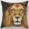Animal World Tiger Lion Print Pattern Pillowcase Living Room Sofa Cushion Cover Bedroom Bedside Home Decoration 45x45cm